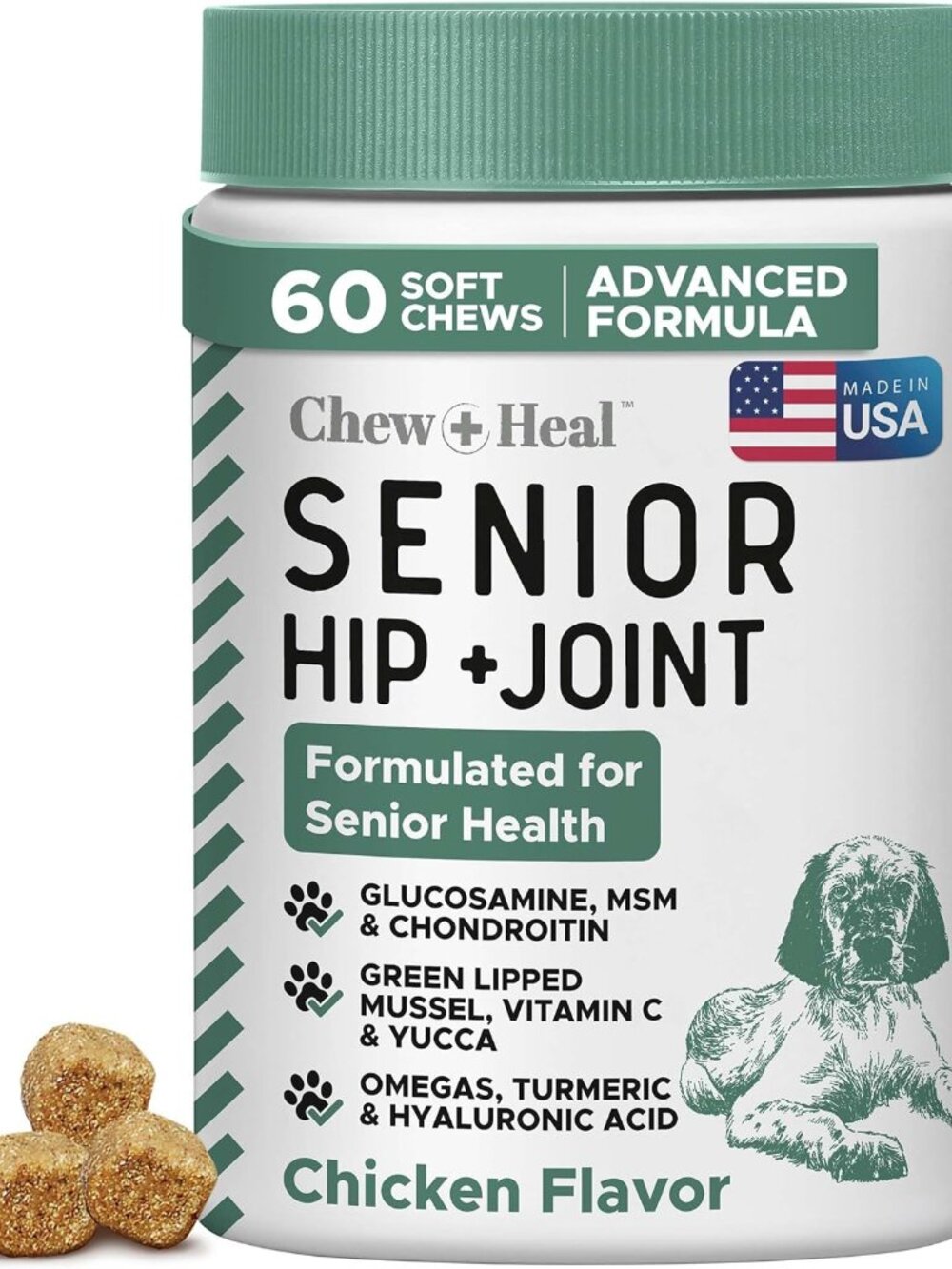 Senior Dogs Mobility Soft Chews Glucosamine for Dogs Hip and Joint Supplement